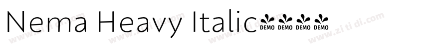 Nema Heavy Italic字体转换
